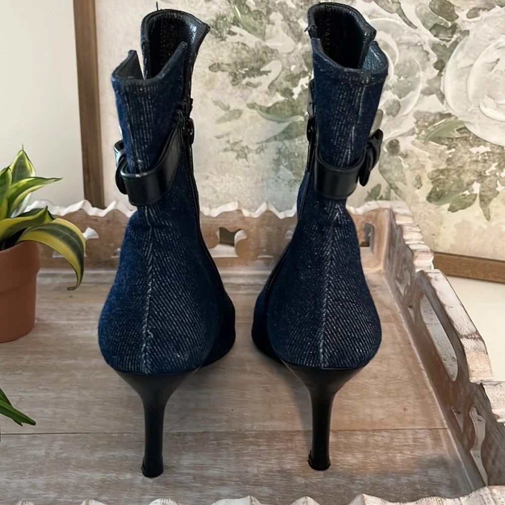 Stuart Weitzman Denim Booties - Picture 2 of 12